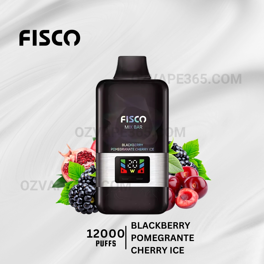FISCO Mix Bar 12000 Puffs Blackberry Pomegranate Cherry Ice FISCO Mix Bar 12000 Puffs Blackberry Ice