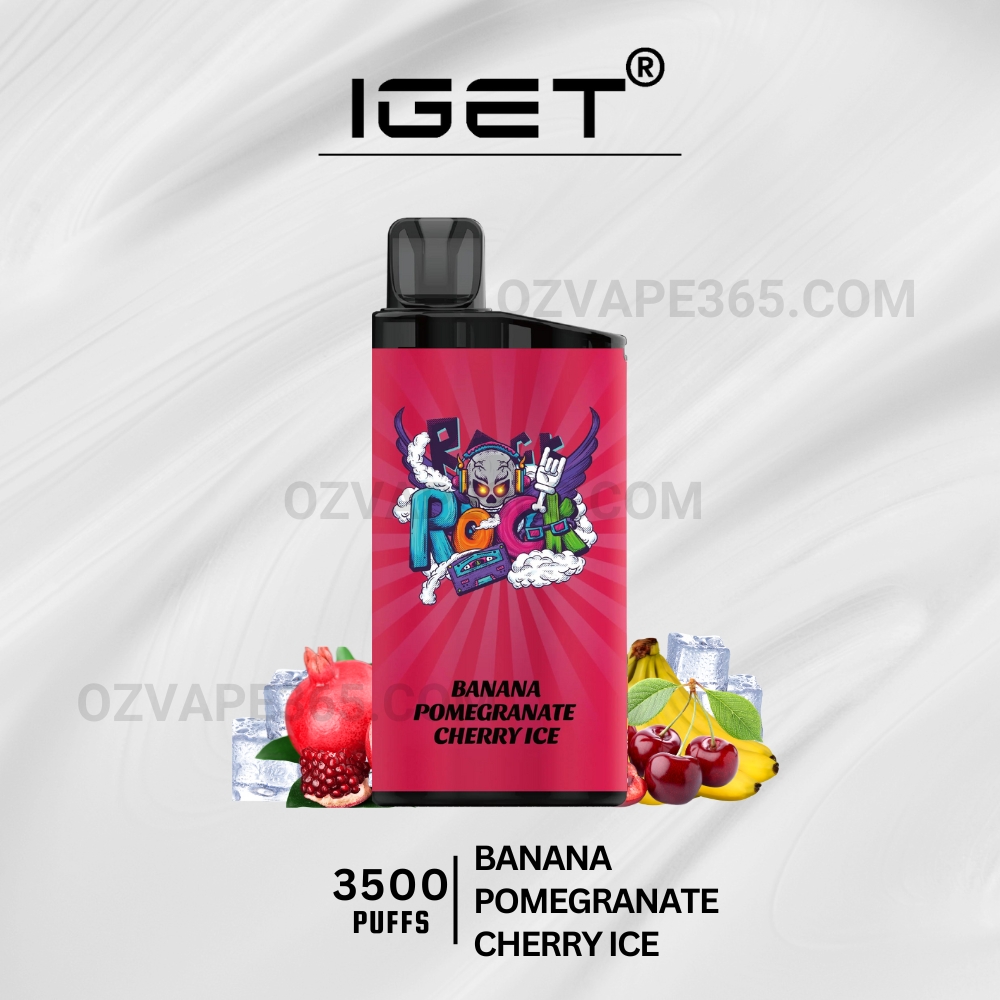 IGET Bar 3500 Puffs Banana Pomegranate Cherry Ice IGET Bar 3500 Puffs Banana Pomegranate Cherry Ice